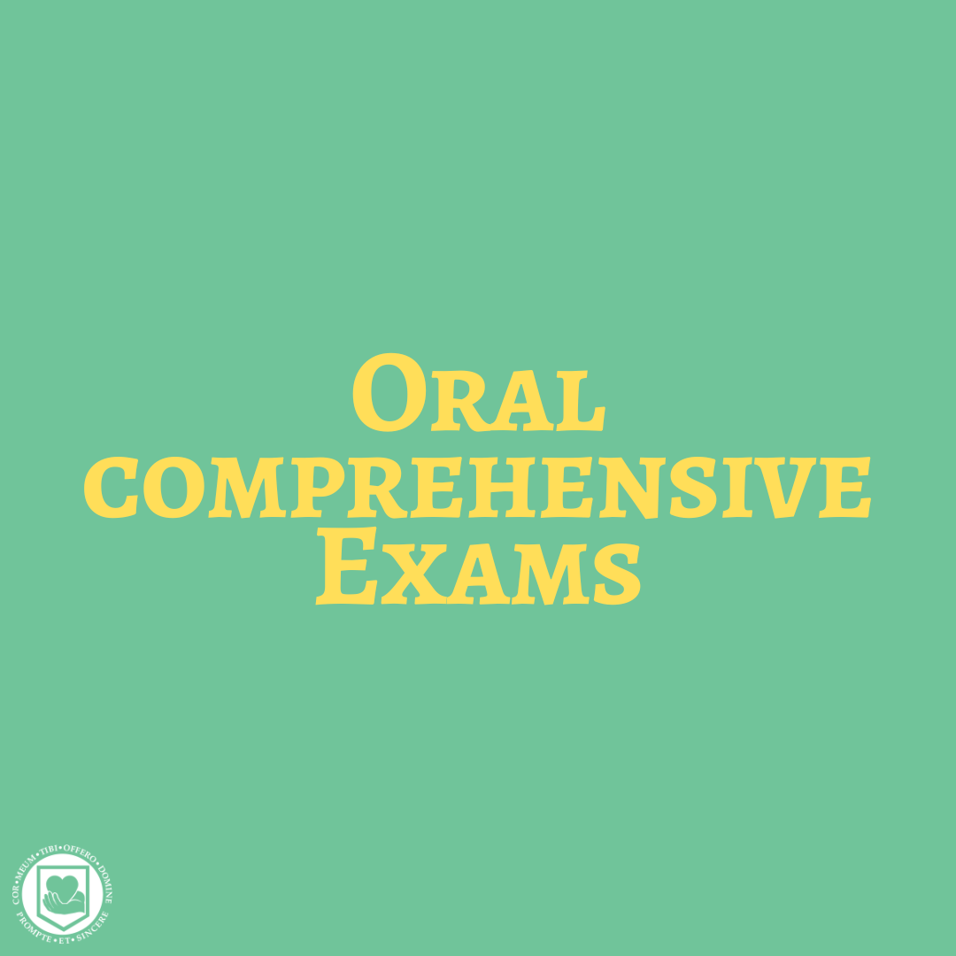 Oral Comprehensive Exams
