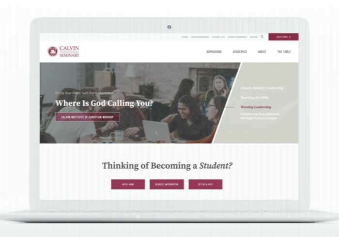 Calvin Seminary's New Website Focuses on Ease-of-Use, Original Content for Users